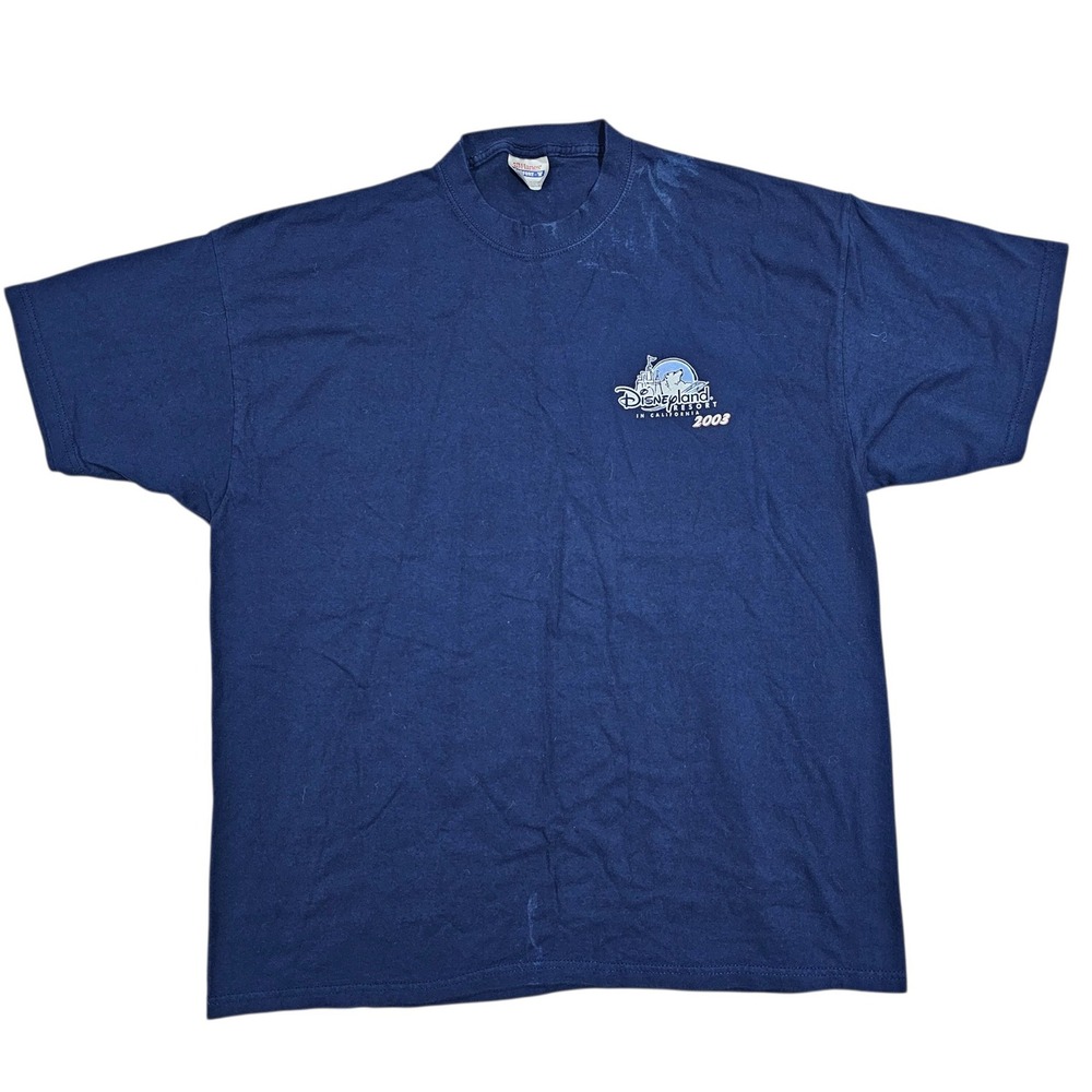 Hanes Comfort-T Men XL Navy Disneyland Resort 2003 Magic Music Days Chip n Dale